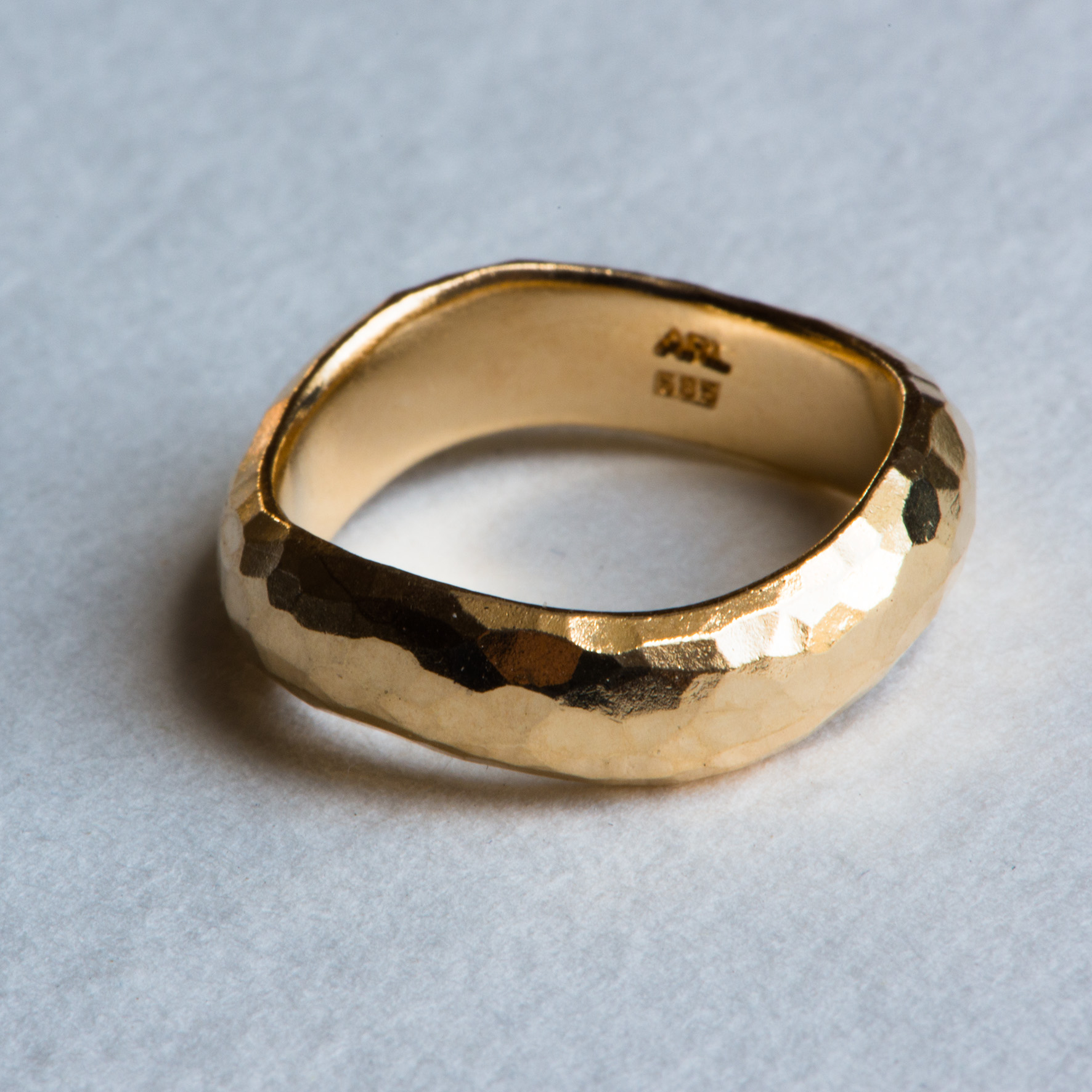 Guld sølv bølge ringe
